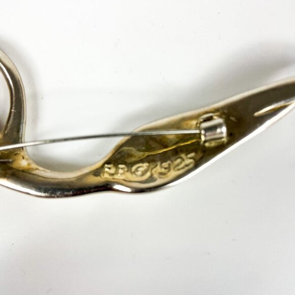 Modernist Sterling Silver Dancing Woman Figure Brooch Pin Ruth Bloch Israel - Picture 4 of 5